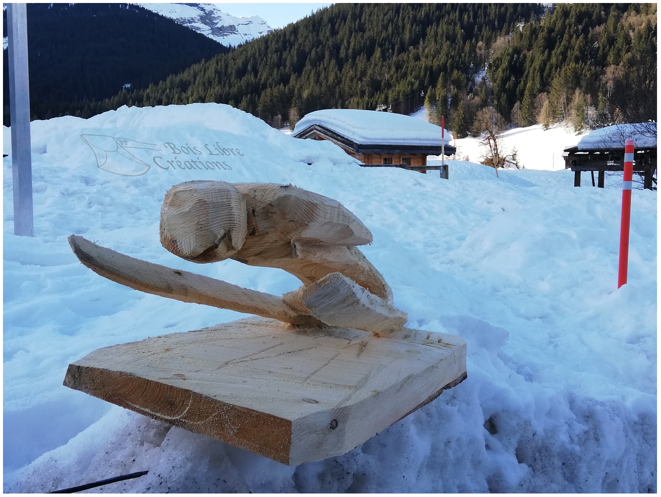 Yvan Freiholz Bois Libre Créations Sculptures Sauteur à ski (2)